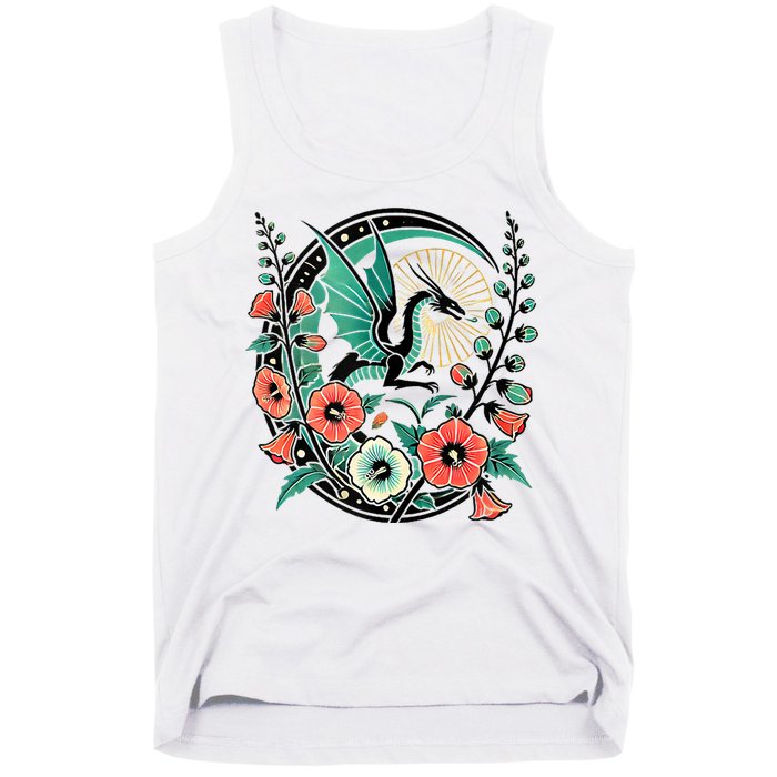 Vintage Dragon Illustration Dragon Lovers Tank Top