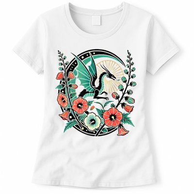Vintage Dragon Illustration Dragon Lovers Womens T-Shirt