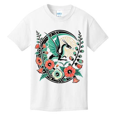 Vintage Dragon Illustration Dragon Lovers Kids T-Shirt