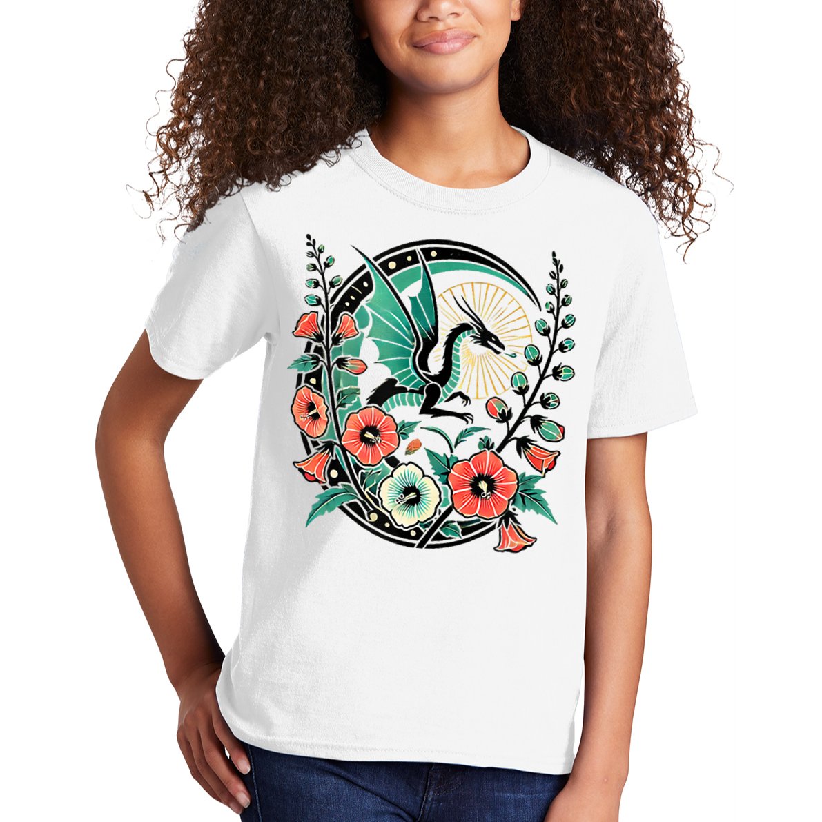 Vintage Dragon Illustration Dragon Lovers Kids T-Shirt