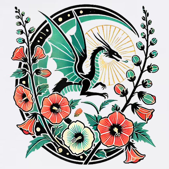 Vintage Dragon Illustration Dragon Lovers Kids T-Shirt