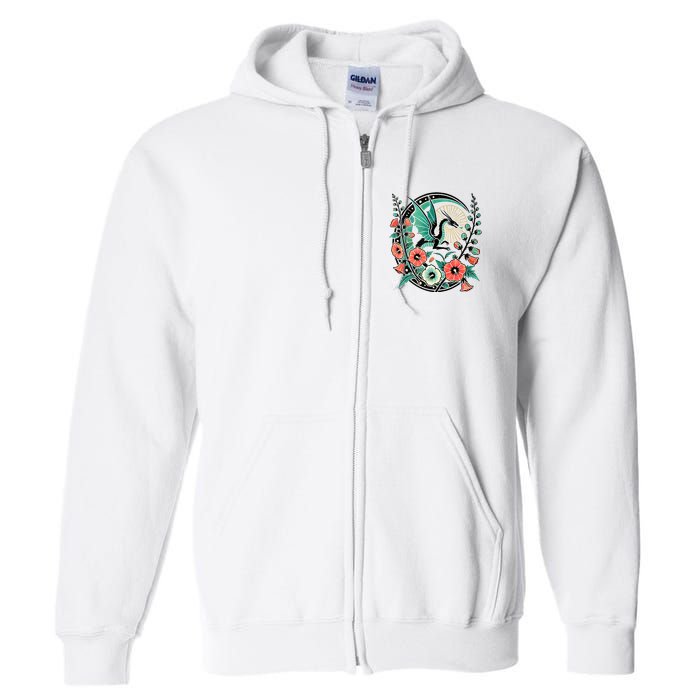 Vintage Dragon Illustration Dragon Lovers Full Zip Hoodie