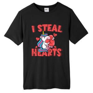 Valentine's Day I Steal Hearts Unicorn Love Cool Gift Tall Fusion ChromaSoft Performance T-Shirt