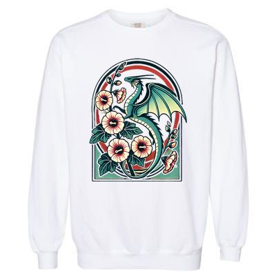 Vintage Dragon Illustration Dragon Lovers Garment-Dyed Sweatshirt