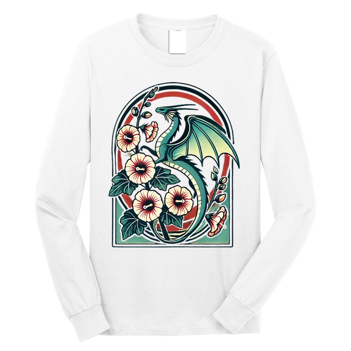 Vintage Dragon Illustration Dragon Lovers Long Sleeve Shirt