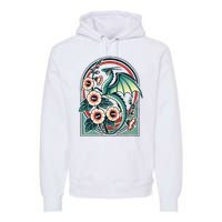 Vintage Dragon Illustration Dragon Lovers Premium Hoodie