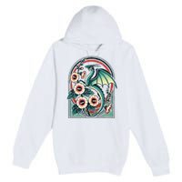 Vintage Dragon Illustration Dragon Lovers Premium Pullover Hoodie