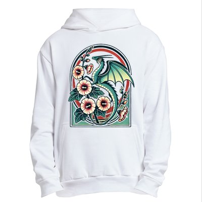 Vintage Dragon Illustration Dragon Lovers Urban Pullover Hoodie