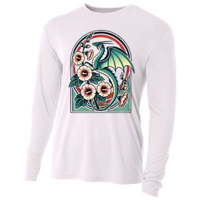 Vintage Dragon Illustration Dragon Lovers Cooling Performance Long Sleeve Crew