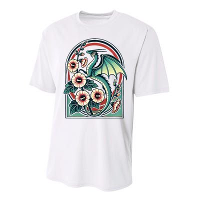 Vintage Dragon Illustration Dragon Lovers Performance Sprint T-Shirt