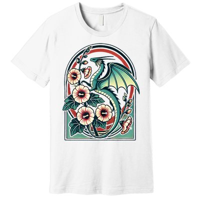 Vintage Dragon Illustration Dragon Lovers Premium T-Shirt