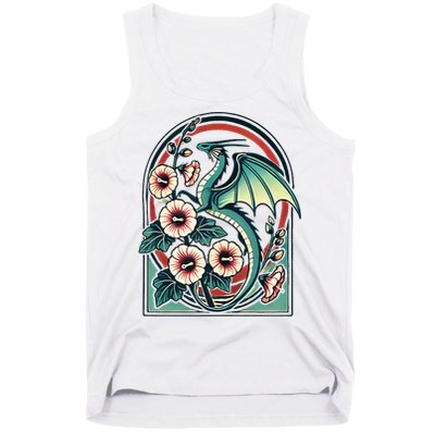 Vintage Dragon Illustration Dragon Lovers Tank Top