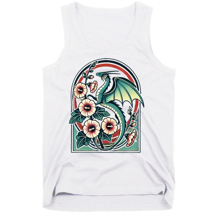 Vintage Dragon Illustration Dragon Lovers Tank Top