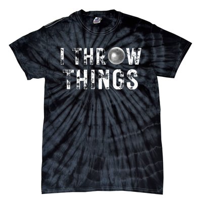 Vintage Distressed I Throw Things Shot Put Track And Field Tie-Dye T-Shirt