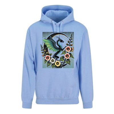 Vintage Dragon Illustration Dragon Lovers Unisex Surf Hoodie