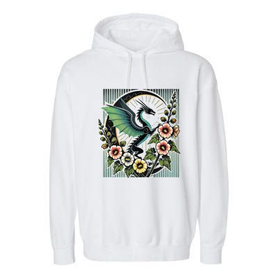 Vintage Dragon Illustration Dragon Lovers Garment-Dyed Fleece Hoodie