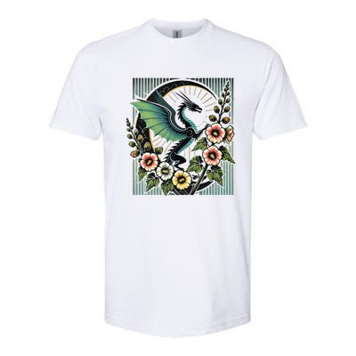 Vintage Dragon Illustration Dragon Lovers Softstyle CVC T-Shirt