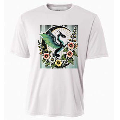 Vintage Dragon Illustration Dragon Lovers Cooling Performance Crew T-Shirt