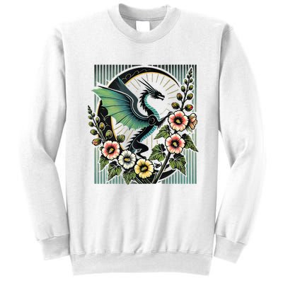 Vintage Dragon Illustration Dragon Lovers Sweatshirt