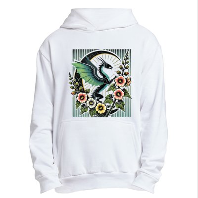 Vintage Dragon Illustration Dragon Lovers Urban Pullover Hoodie