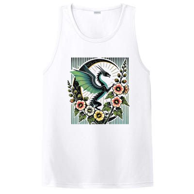 Vintage Dragon Illustration Dragon Lovers PosiCharge Competitor Tank