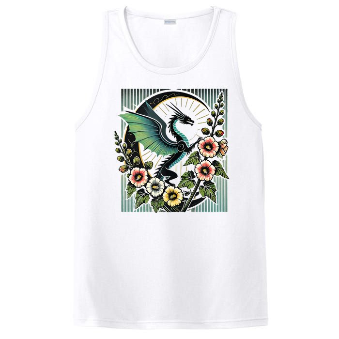 Vintage Dragon Illustration Dragon Lovers PosiCharge Competitor Tank