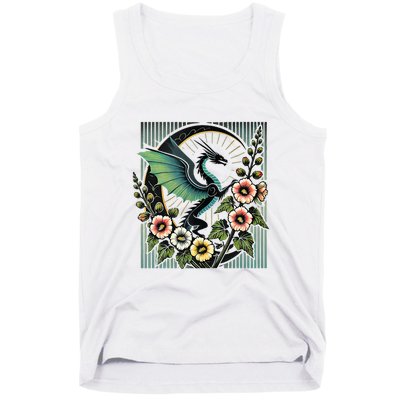 Vintage Dragon Illustration Dragon Lovers Tank Top