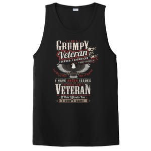 Veterans Day I Am A Grumpy Old Veteran I Served I Sacrificed Funny Gift PosiCharge Competitor Tank