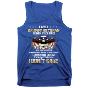 Veterans Day I Am A Grumpy Old Veteran I Served I Sacrificed Meaningful Gift Tank Top