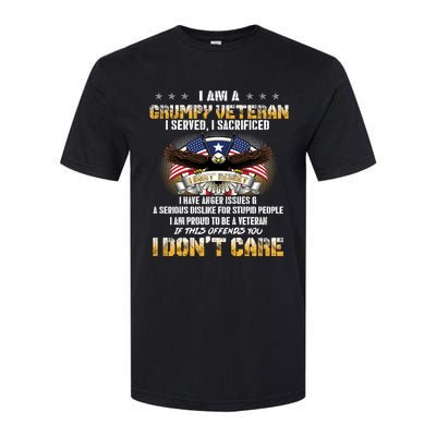 Veterans Day I Am A Grumpy Old Veteran I Served I Sacrificed Meaningful Gift Softstyle® CVC T-Shirt