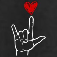 Valentines Day I Love You Hand Sign Asl 7 Panel Mesh Trucker Snapback Hat