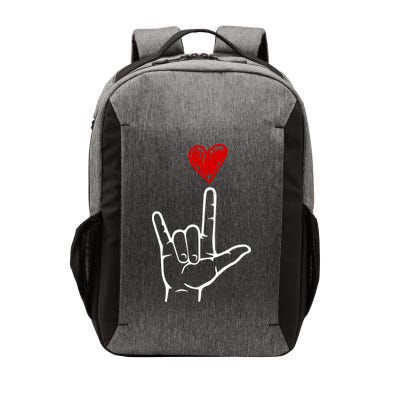 Valentines Day I Love You Hand Sign Asl Vector Backpack