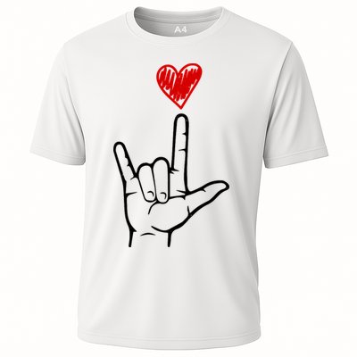 Valentines Day I Love You Hand Sign Asl Performance Shirt