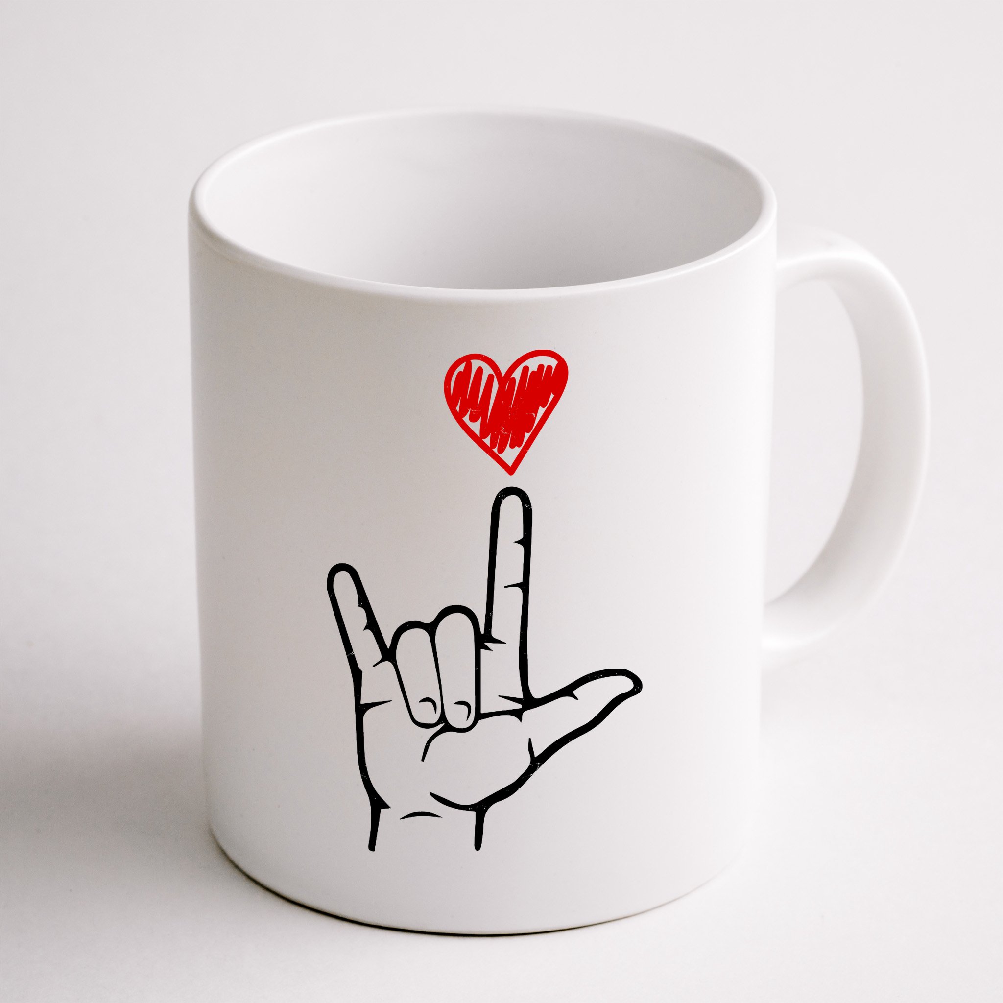Valentines Day I Love You Hand Sign Asl Mug