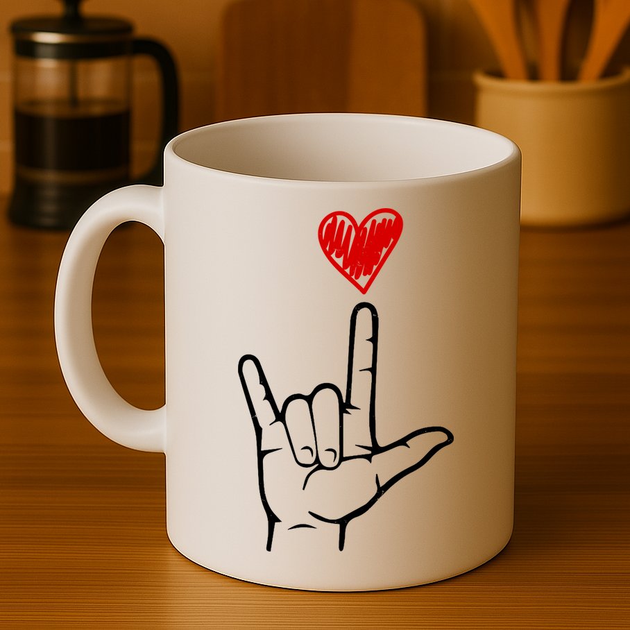 Valentines Day I Love You Hand Sign Asl Mug