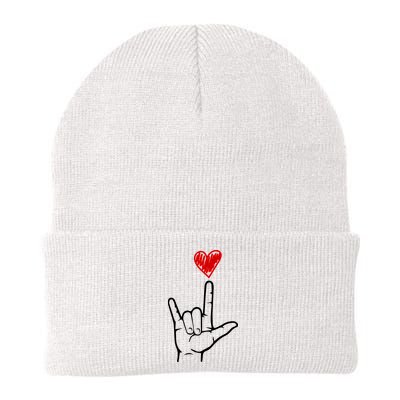 Valentines Day I Love You Hand Sign Asl Beanie