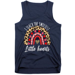 Valentines Day I Teach The Sweetest Little Hearts Teacher Tank Top