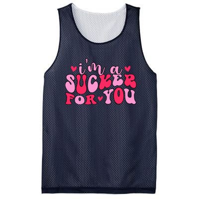 Valentines Day IM A Sucker For You Girlfriend Mesh Reversible Basketball Jersey Tank