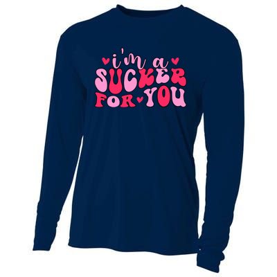 Valentines Day IM A Sucker For You Girlfriend Cooling Performance Long Sleeve Crew