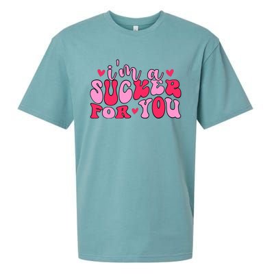 Valentines Day IM A Sucker For You Girlfriend Sueded Cloud Jersey T-Shirt