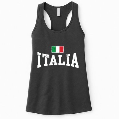 Vintage Distressed Italia Flag Italy Italian Family Group Womens Tank Top