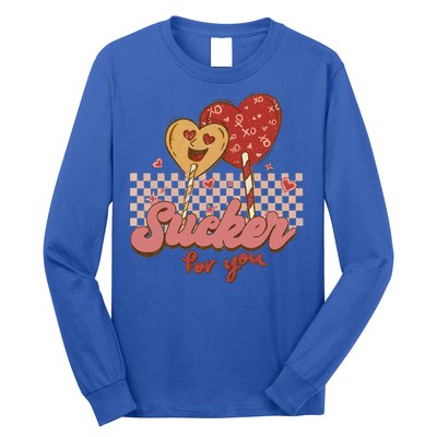 Valentine's Day Im A Sucker For You Heart Lollipops Xoxo Great Gift Long Sleeve Shirt