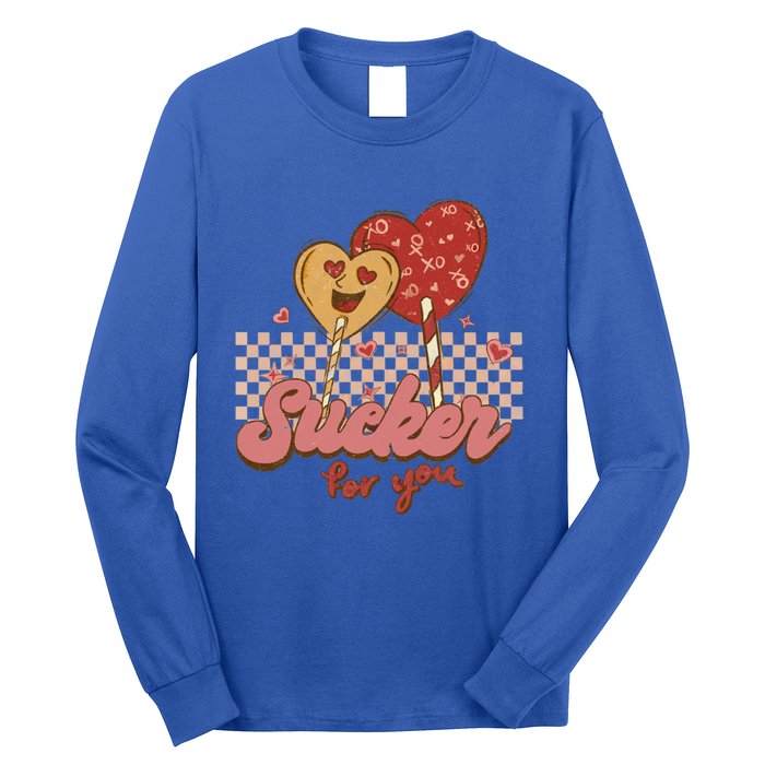 Valentine's Day Im A Sucker For You Heart Lollipops Xoxo Great Gift Long Sleeve Shirt