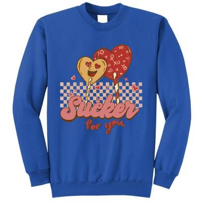 Valentine's Day Im A Sucker For You Heart Lollipops Xoxo Great Gift Sweatshirt