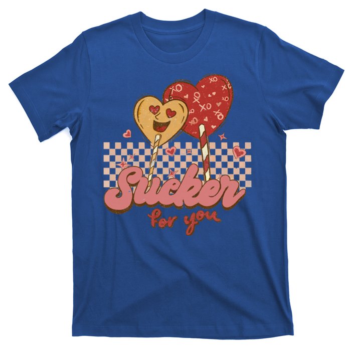 Valentine's Day Im A Sucker For You Heart Lollipops Xoxo Great Gift T-Shirt