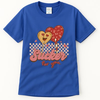 Valentine's Day Im A Sucker For You Heart Lollipops Xoxo Great Gift Tall T-Shirt