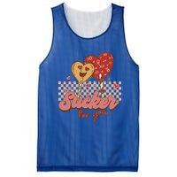 Valentine's Day Im A Sucker For You Heart Lollipops Xoxo Great Gift Mesh Reversible Basketball Jersey Tank