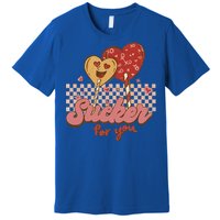 Valentine's Day Im A Sucker For You Heart Lollipops Xoxo Great Gift Premium T-Shirt