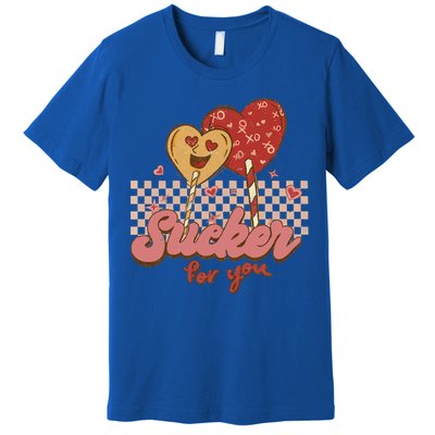 Valentine's Day Im A Sucker For You Heart Lollipops Xoxo Great Gift Premium T-Shirt