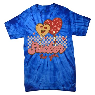 Valentine's Day Im A Sucker For You Heart Lollipops Xoxo Great Gift Tie-Dye T-Shirt